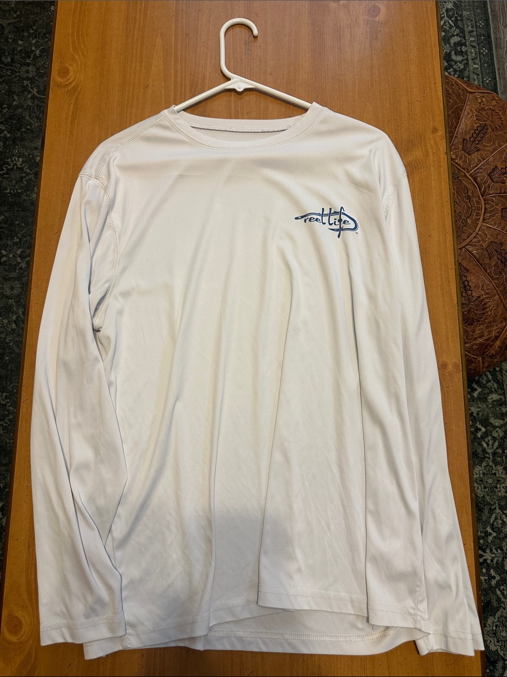 Men's White Long-Sleeve Performance Shirt